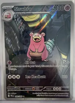 Slowbro 090/084 Illustration Rare Pitch Black Pokemon Holo Near Mint - Image 1
