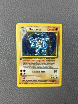 1999 Pokemon Base Set Machamp 8/102 Holo 1st Edition WOTC Rare Vintage TCG - Image 2