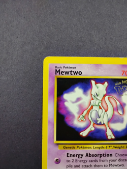 Pokemon Mewtwo #3 Black Star Promo WB Kids Movie Stamped WOTC 1999 Vintage LP/MP - Image 3