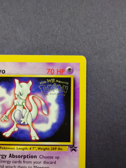 Pokemon Mewtwo #3 Black Star Promo WB Kids Movie Stamped WOTC 1999 Vintage LP/MP - Image 4
