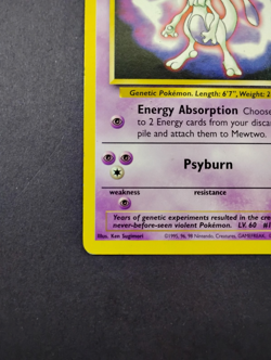 Pokemon Mewtwo #3 Black Star Promo WB Kids Movie Stamped WOTC 1999 Vintage LP/MP - Image 5