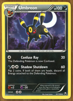 Umbreon 61/108 ~ B&W Dark Explorers ~ Near Mint!! - Image 1