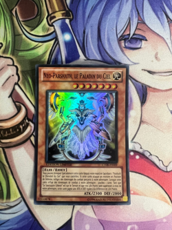 NEO-PARSHATH, THE SKY PALADIN FRENCH SUPER CT08-EN009 FR009 NEAR MINT YUGIOH - Image 1