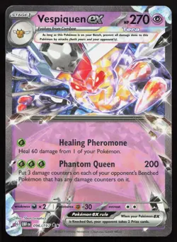 Vespiquen ex 096/197 Double Rare Obsidian Flames Pokemon Holo Near Mint - Image 1