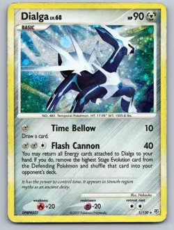 Dialga 1/130 Holo Rare Diamond & Pearl Pokemon Moderately Played - Image 1