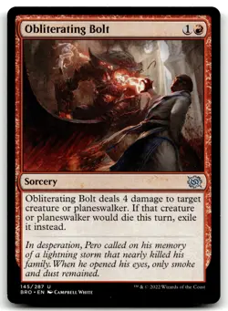 MTG Obliterating Bolt U The Brothers' War 145 LP - Image 1
