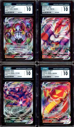 Auction #42- Lot of (4) Different POKEMON CGC 10 GEM MINT only - Image 1