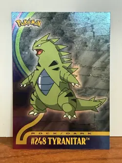 Vintage Pokemon Topps Blue Label 2001 Tyranitar Jhoto League HOLO - Image 1