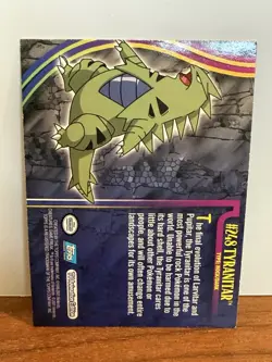 Vintage Pokemon Topps Blue Label 2001 Tyranitar Jhoto League HOLO - Image 2