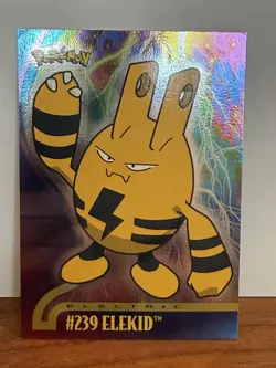 Vintage Pokemon TCG Topps Blue Label TV Animation Elekid Jhoto FOIL #239 - Image 1