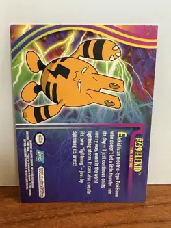 Vintage Pokemon TCG Topps Blue Label TV Animation Elekid Jhoto FOIL #239 - Image 2