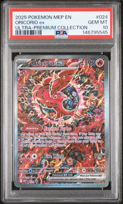 2025 POKEMON MEP EN-ME BLACK STAR PROMO #024 ORICORIO EX PSA 10 - Image 1
