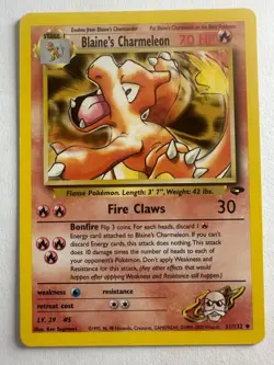 Blaine's Charmeleon 31/132 Uncommon Gym Challenge Pokemon Unlimited NM/LP - Image 1