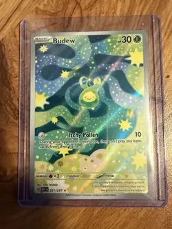 Budew 221/217 Illustration Rare Ascended Heroes Pokemon Holo Near Mint - Image 1