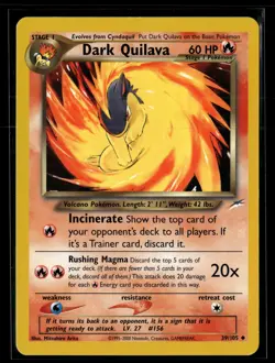 Pokemon TCG Neo Destiny #039/105 Dark Quilava - Image 1