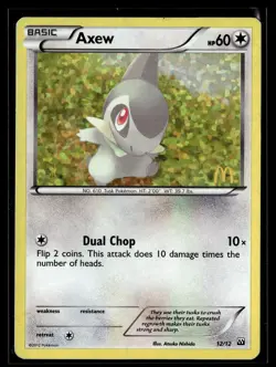 Pokemon TCG McDonald's Promos 2012 #012/012 Axew Confetti Holo - Image 1