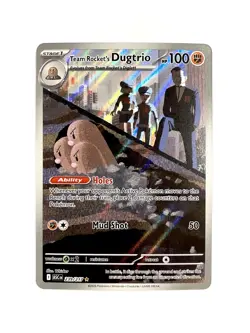 Team Rockets Dugtrio 239/217 Ascended Heros Illustration Rare Pokemon TCG NM - Image 1