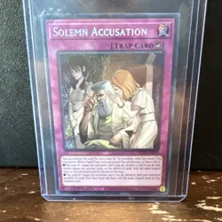 Konami Yu-Gi-Oh! TCG Solemn Accusation PSV-NA Secret Rare Foil 1st Ed EN - Image 1