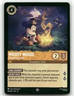 Mickey Mouse - Expedition Leader Super Rare Wilds Unknown 26/204 Disney Lorcana - Image 1