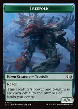 Treefolk (*/* Reach) MTG Innistrad Crimson Vow Token NM x1 - Magic Card - Image 1