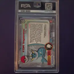 2000 #134 Vaporeon Foil Topps TV Animation Series 3 Holo Pokemon Card PSA 6 MINT - Image 2