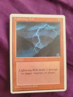 Lightning Bolt MTG Core Set 4th Edition Magic The Gathering Card MTG Vintage Red - Image 1