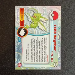Scyther #123 Topps Series 3 Non Holo Pokemon Card - Image 2