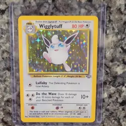 Pokemon TCG Wigglytuff Holo Rare Card 16/64 Unlimited Jungle 1999 HP - Image 1