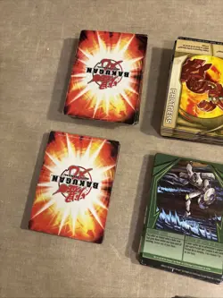 Bakugan Battle Brawlers 215 CT Card Lot Heavy & Light Cards Metal Red Blue Used - Image 4