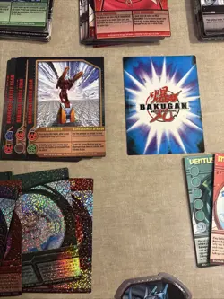 Bakugan Battle Brawlers 215 CT Card Lot Heavy & Light Cards Metal Red Blue Used - Image 5