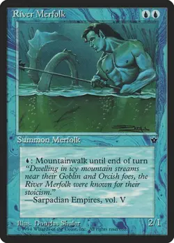 LP River Merfolk, MTG, Fallen Empires, Magic the Gathering, 24 *B - Image 1