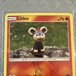 Pokemon TCG Litleo 18/131 SM Forbidden Light Reverse Holo Eng 2018 C 70HP - Image 2