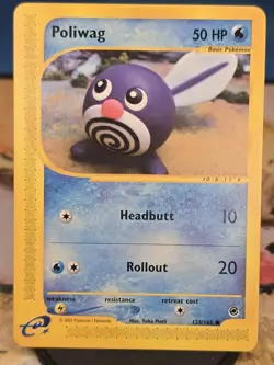 Poliwag 125/165 Common Expedition Base Set Pokemon Lightly Played - Image 1