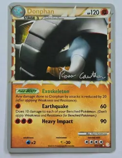 Pokemon Donphan 107/123 World Championship Decks 2011 English Stamped Signed - Image 1