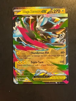 2026 Pokemon MEG Pitch Black Mega Zerora Ex 27 /84 Holo Rare Holographic - Image 1