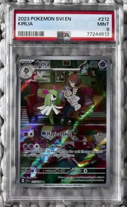 Pokemon TCG Kirlia 212/198 SV01 Scarlet & Violet Illustration Rare Holo PSA 9 - Image 1