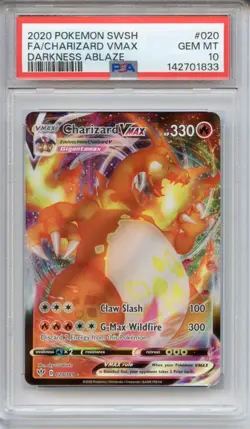 PSA 10 Charizard VMAX 020/189 Darkness Ablaze Pokemon 2020 Ultra Rare GEM MT - Image 1