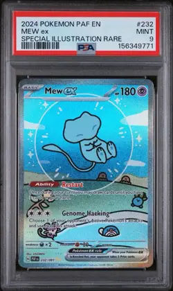 Pokemon PSA 9 Bubble Mew ex 232/091 Paldean Fates Special Illustration - Image 1