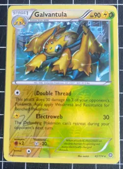 Galvantula 42/114 Reverse Holo Rare Pokemon Steam Siege 2016 NM - Image 2