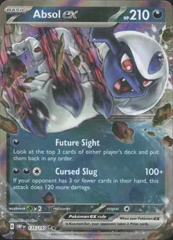 Absol ex 135/197 Double Rare Obsidian Flames Pokemon Holo Near Mint - Image 1