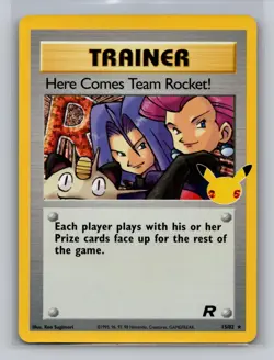 Here Comes Team Rocket! 15/82 Holo Celebrations: Classic Collection Pokemon NM - Image 1