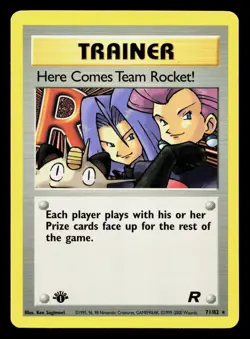 HERE COMES TEAM ROCKET! 71/82 RARE TEAM ROCKET POKEMON 1ST EDITION LP - Image 1