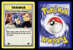 HERE COMES TEAM ROCKET! 71/82 RARE TEAM ROCKET POKEMON 1ST EDITION LP - Image 3