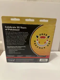 Pikachu Pokemon TCG Pokemon Day 2026 Collection 30th Anniversary Box Sealed - Image 2