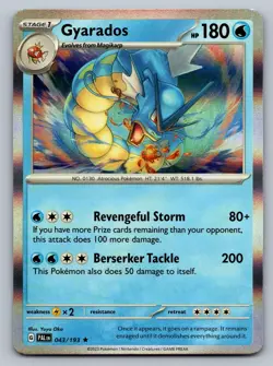 Gyarados 043/193 Rare Paldea Evolved Pokemon Holo Near Mint - Image 1