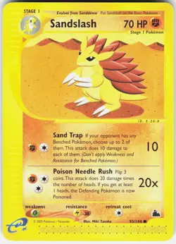 Sandslash 93/144 Common Skyridge Pokemon Near Mint - Image 1