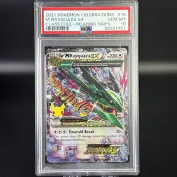 2021 Pokemon Celebrations Classic Collection M Rayquaza EX Holo 76/108 PSA 10 - Image 1