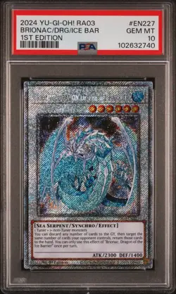 Yu-Gi-Oh! Brionac Dragon of the Ice Barrier (Platinum Secret Rare) RA03-EN227 - Image 1