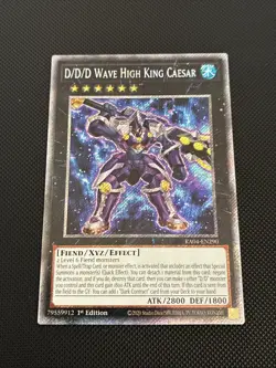 Yugioh! D/D/D Wave High King Caesar (Platinum Secret Rare) RA04-EN290 1st Ed. NM - Image 1