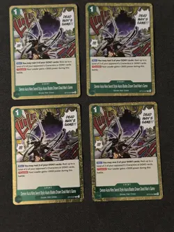 OP12-037 Demon Aura Nine Sword Style Asura Blades… X4 Playset One Piece TCG - Image 1